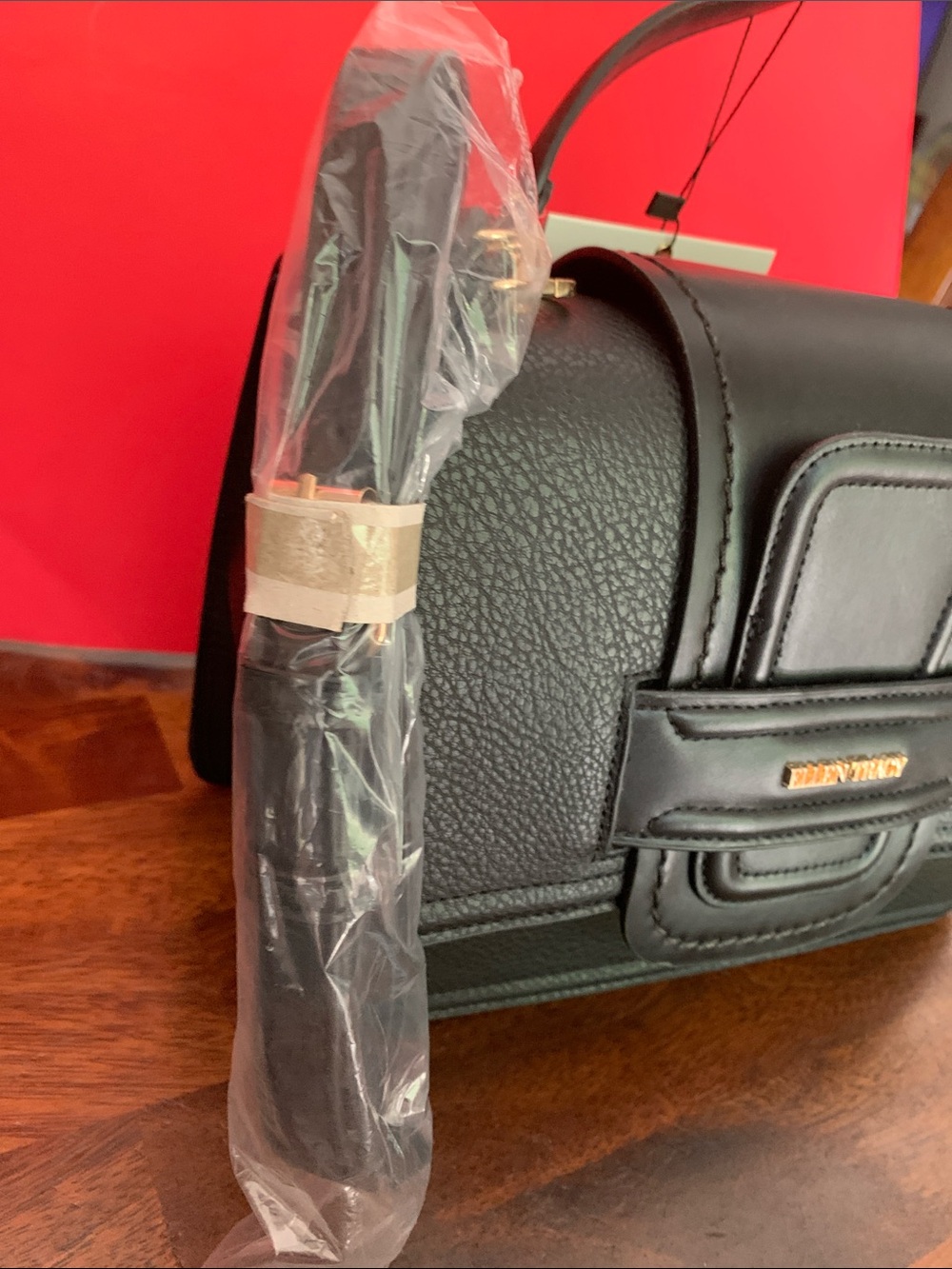 Ellen Tracy Black Top-Handle Satchel with Detachable Strap - Picture 9 of 10